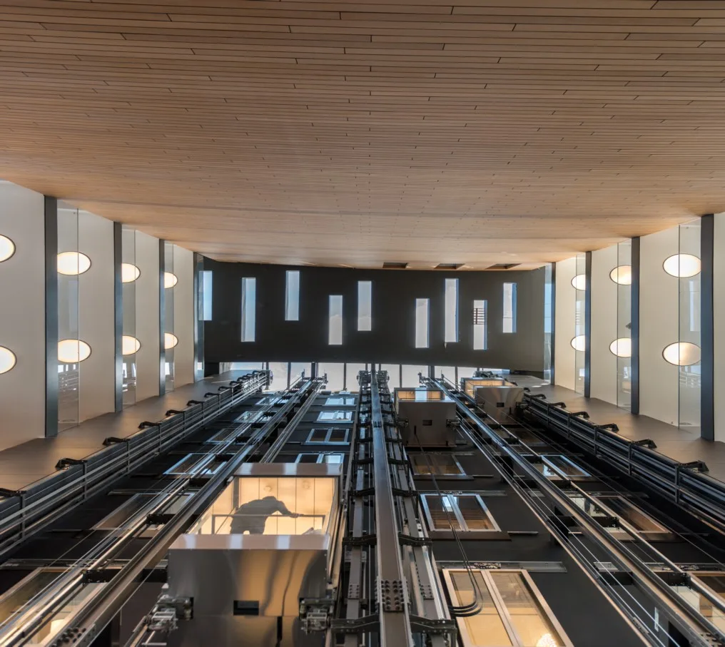 Lobby space and architectural lighting