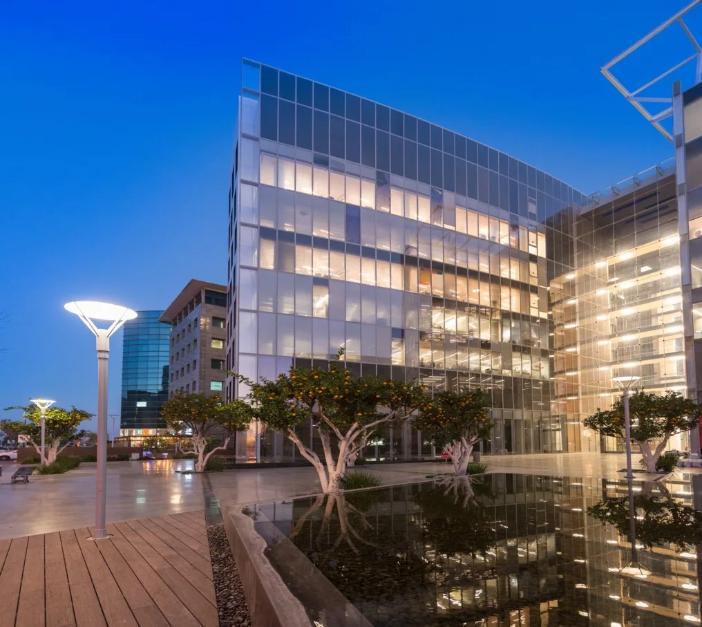 Office building in the evening
