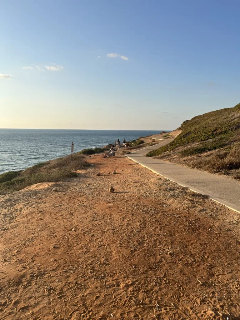 Cliff-top path overlooking the Mediterranean