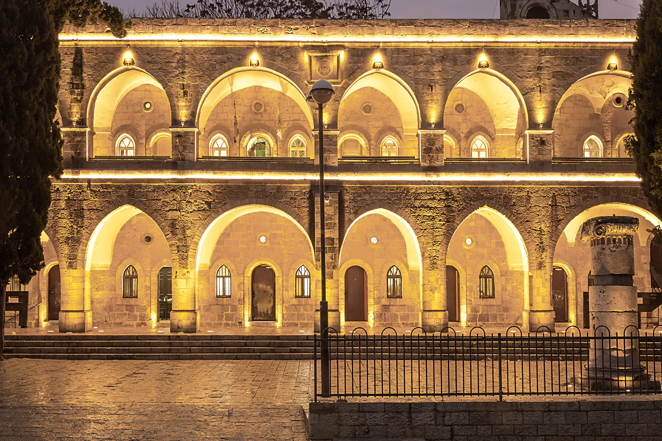 Warm lighting for Jerusalem stone
