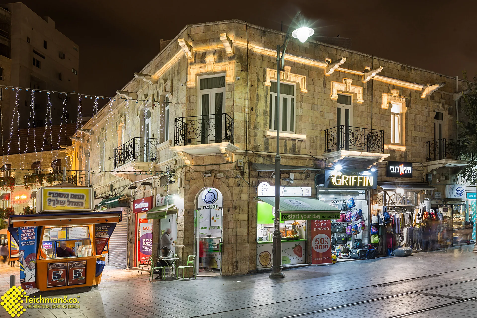 Facade lighting in Jerusalem
