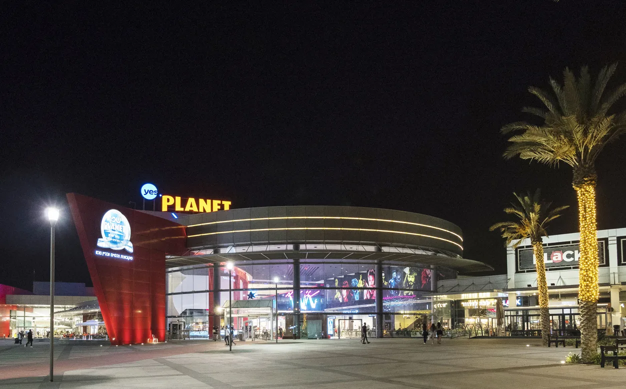 Retail public area at night