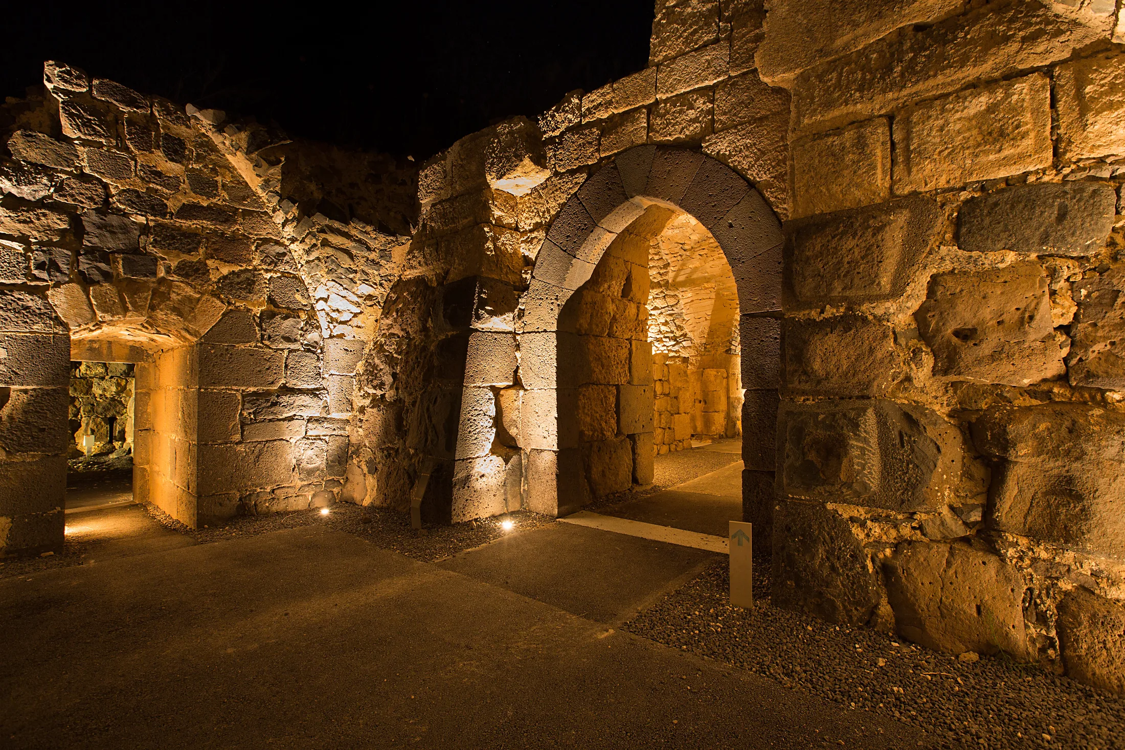 Illuminated stone passage