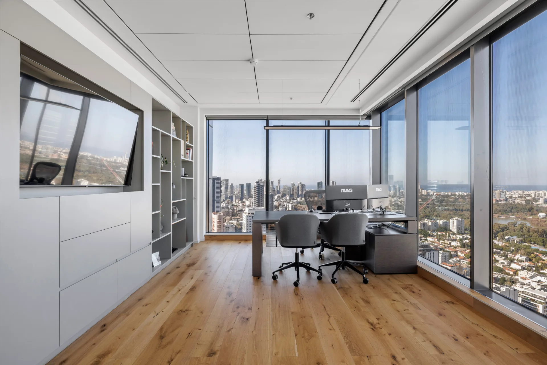 Meeting room overlooking the city