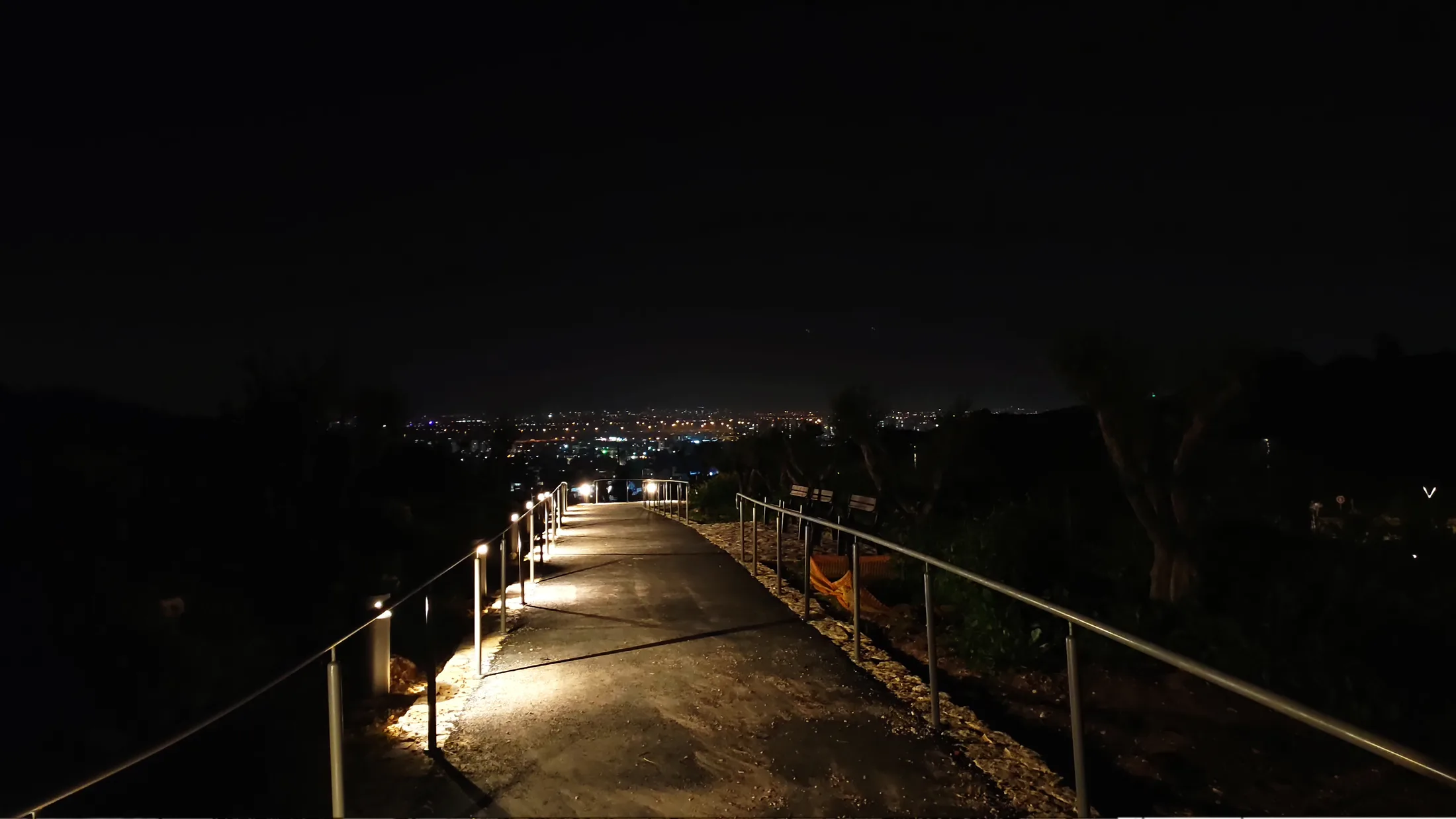Night lighting in the national park