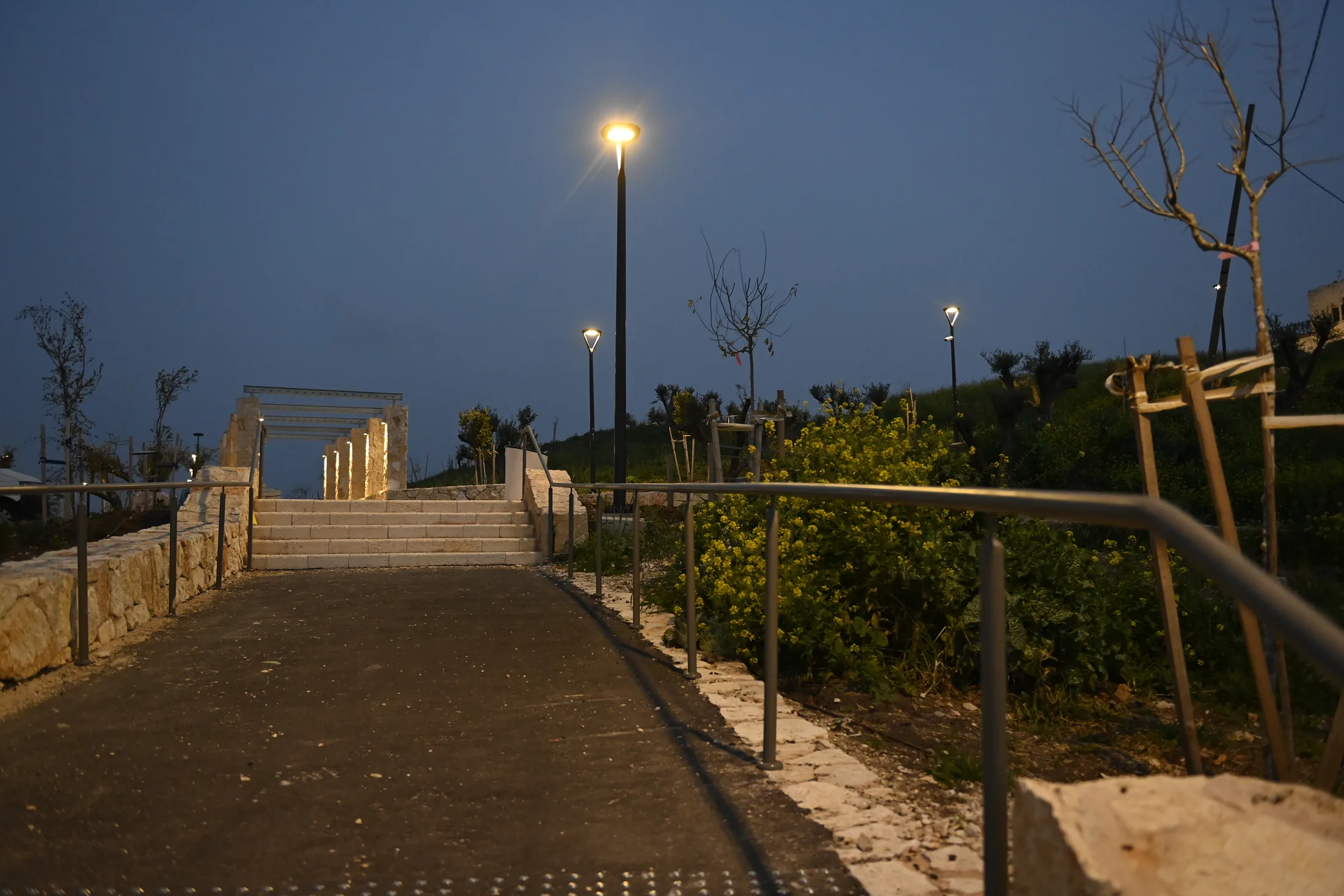 Open landscape and exterior lighting