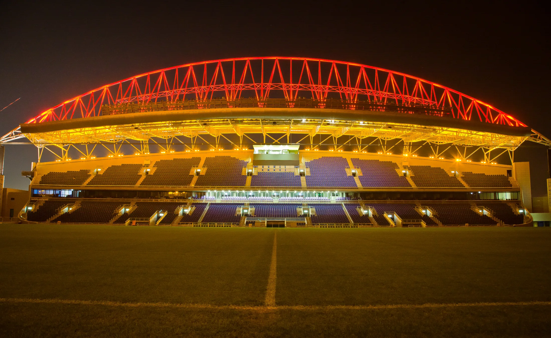 Colored lighting for Netanya Stadium