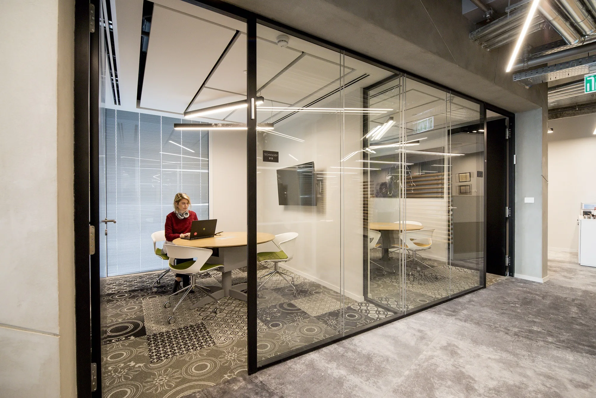 Glass meeting room