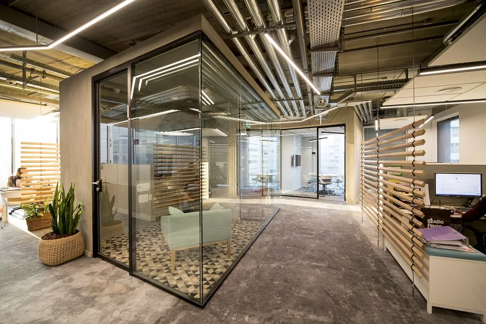 Glass conference room