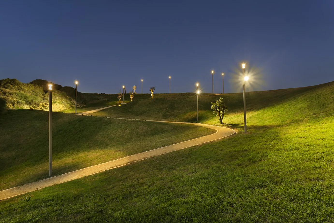 Pathway lighting at Quarry Park Caesarea