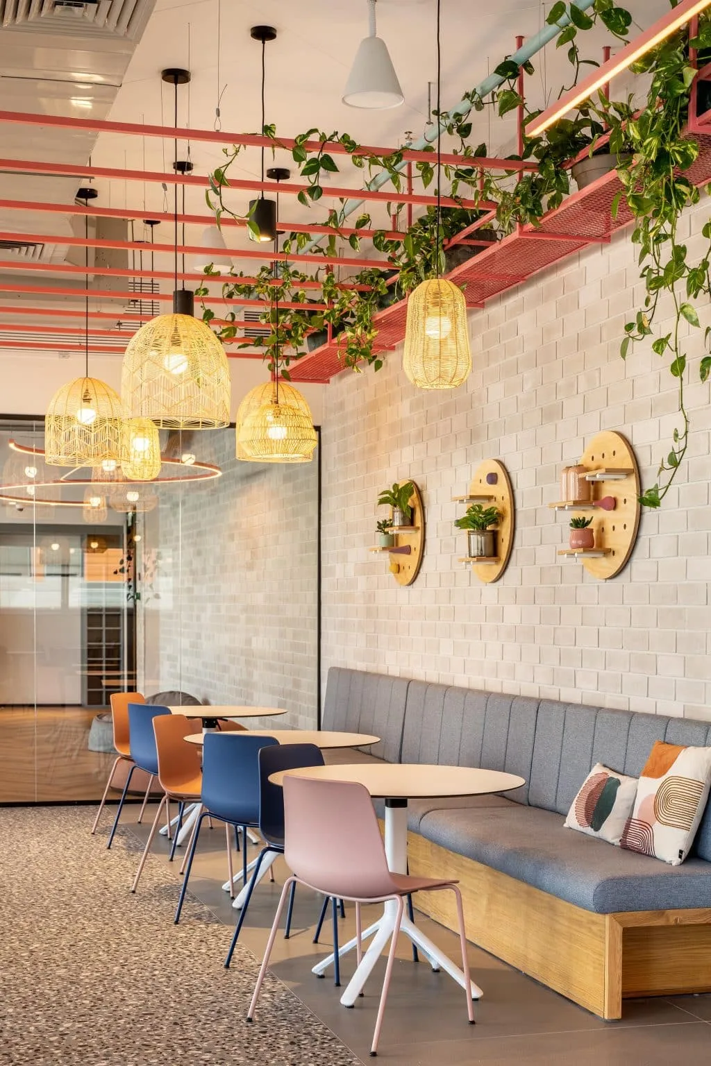 Seating and gathering area at Remilk offices