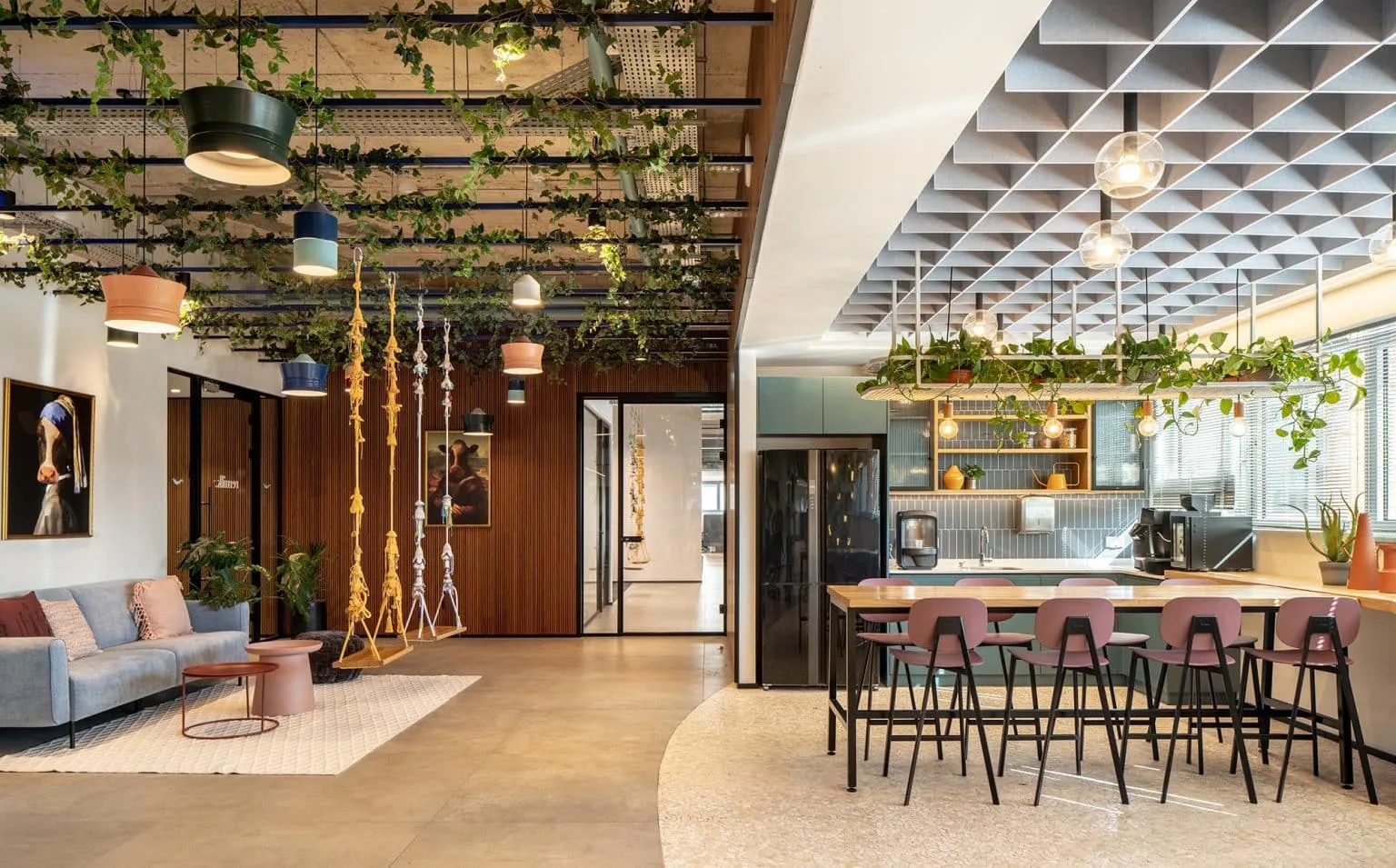 Kitchen and dining area at Remilk offices