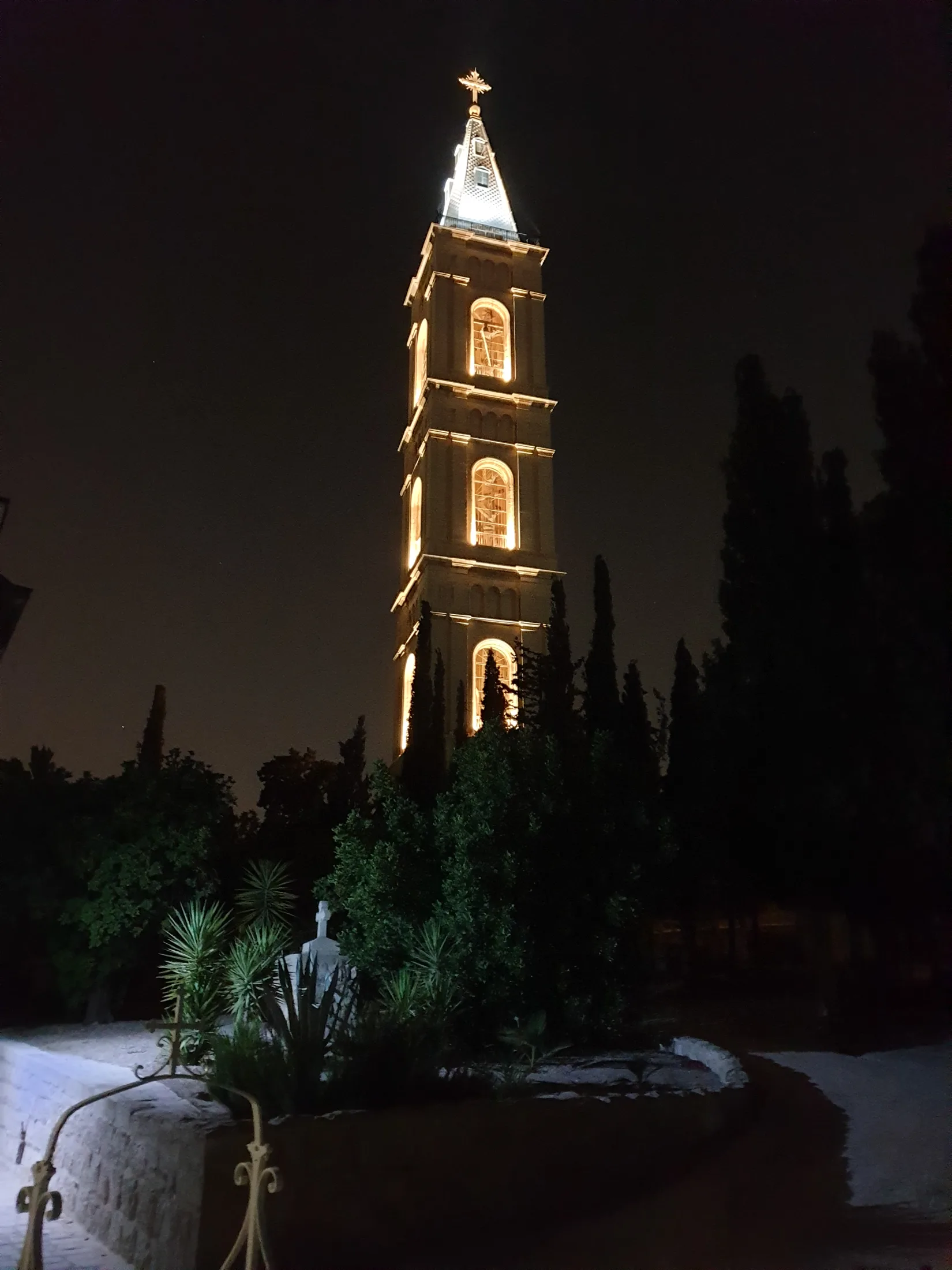 Heritage lighting on the Mount of Olives
