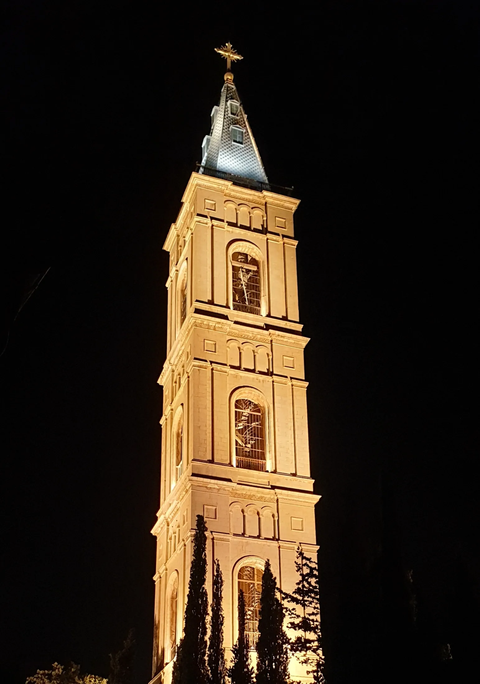 Architectural lighting for a church in Jerusalem
