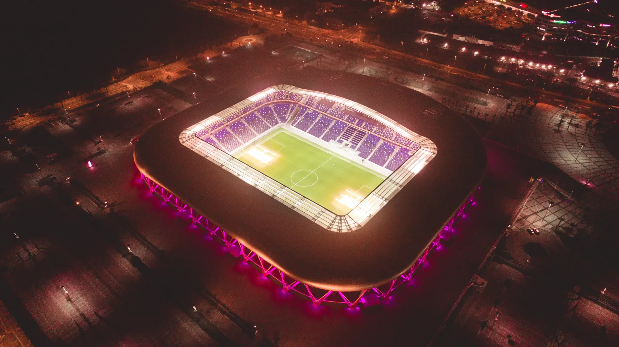 Aerial view of Sammy Ofer Stadium