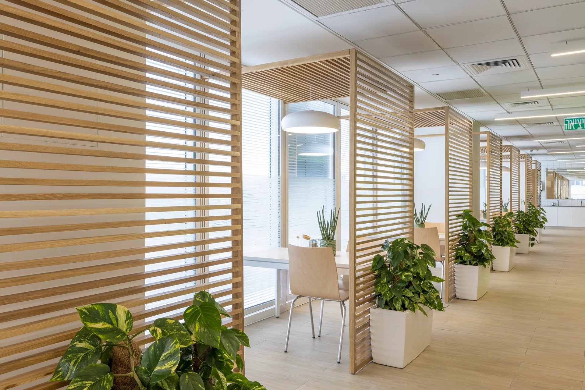Informal nook with brand-graphic panels