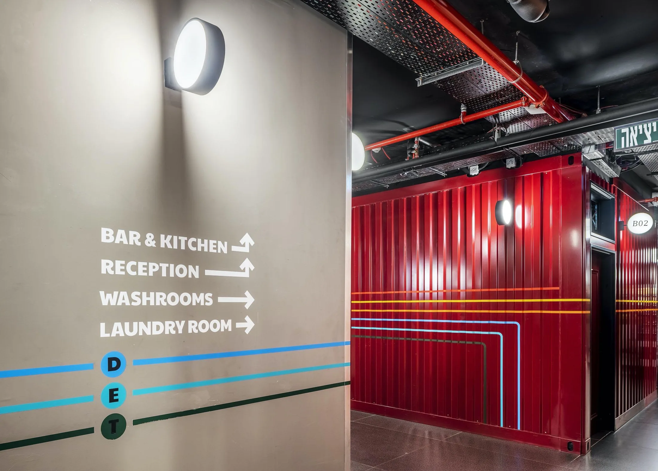 Hostel reception area