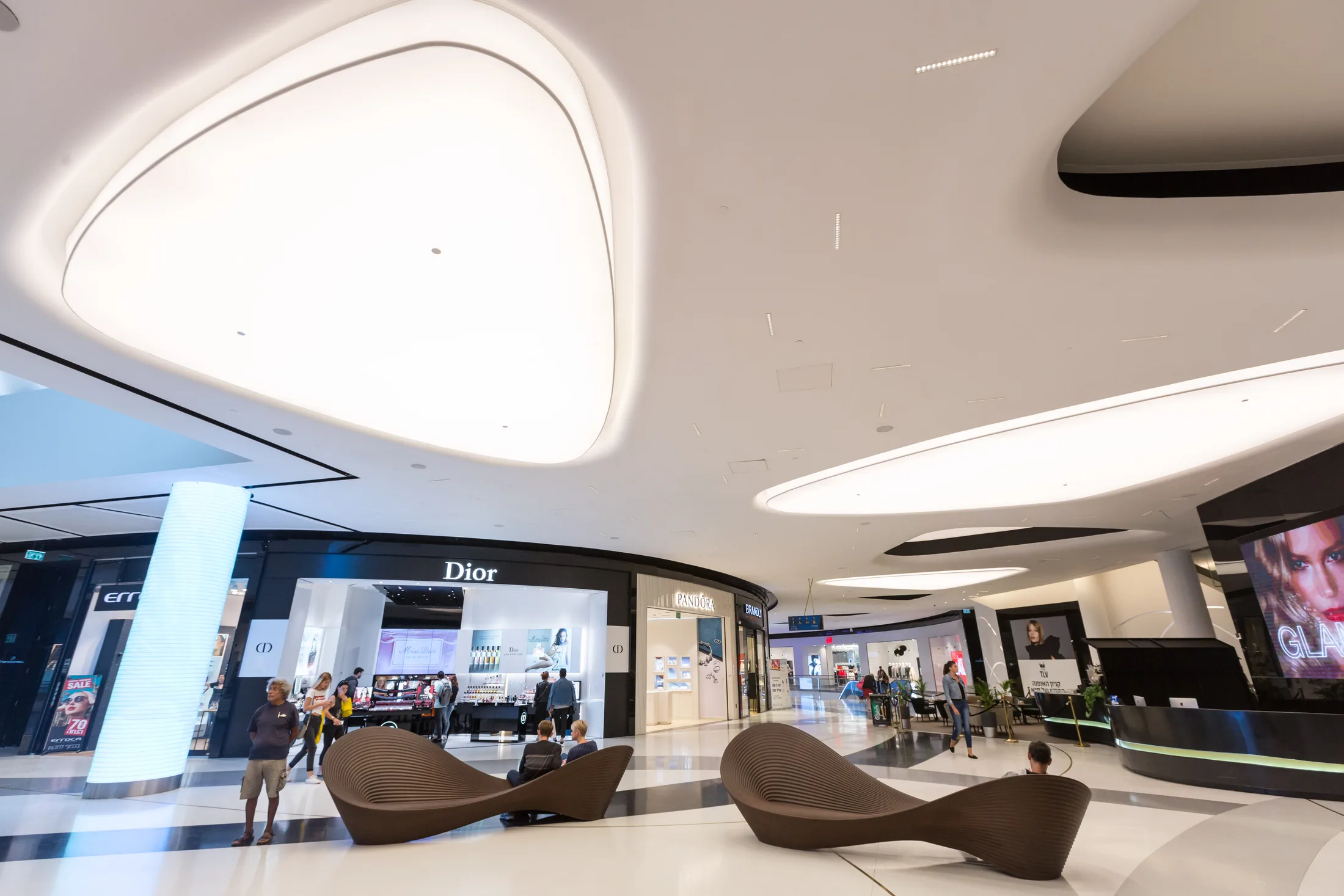 Retail and seating area