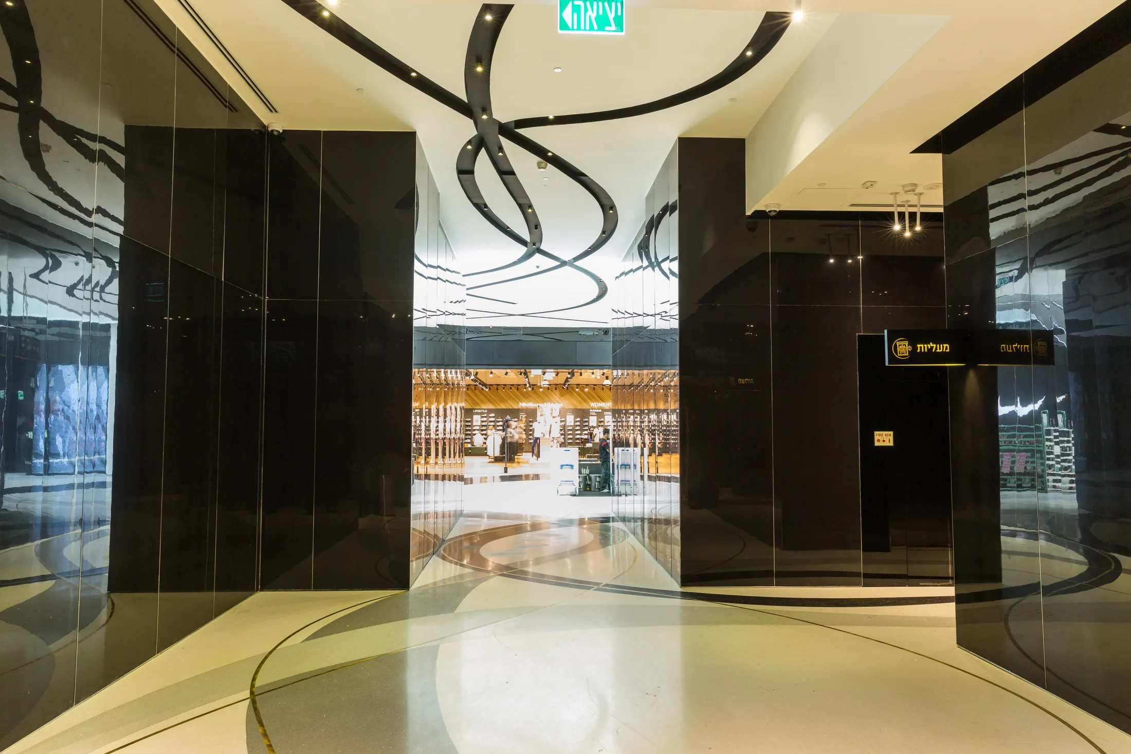 Mall entrance interior