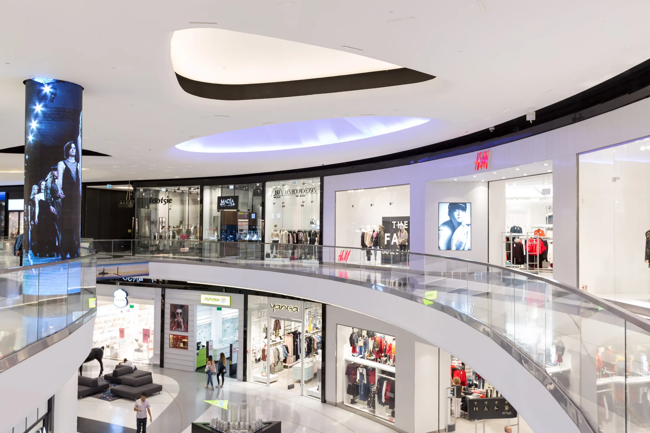 Public area in the shopping mall
