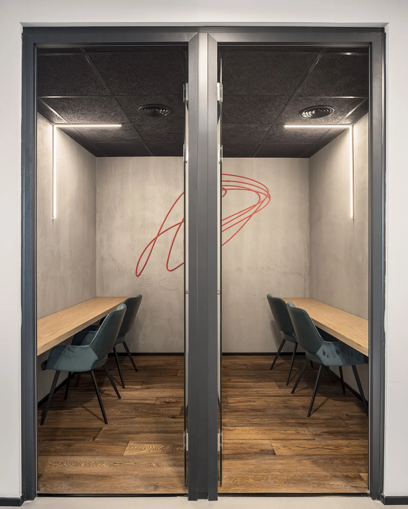 Office interior lighting