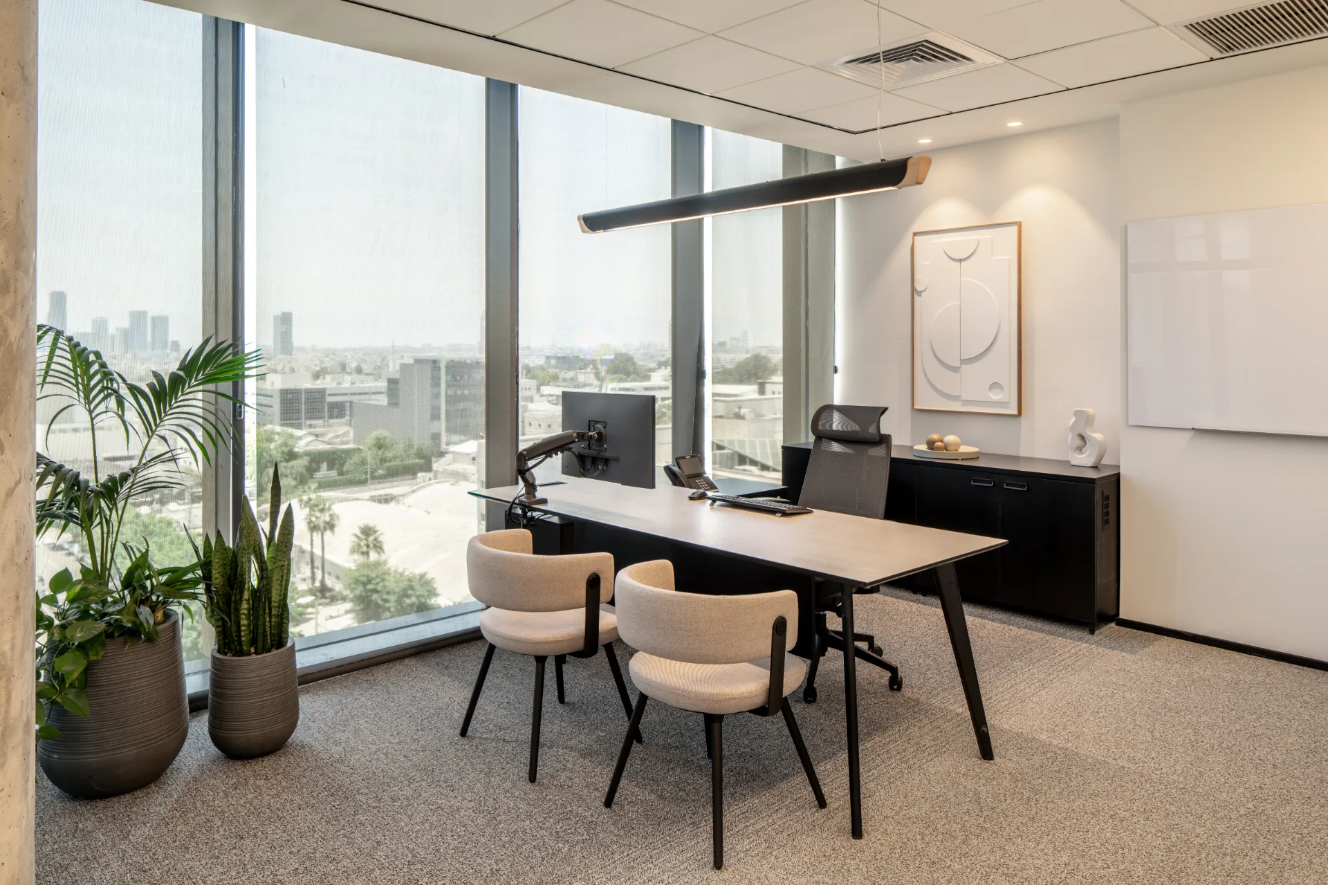 Private office with city views